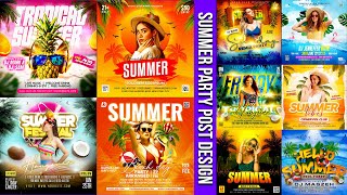 summer party flyer photoshop | summer party flyer free psd download #summer #beachparty
