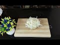 chef on how to cut cabbage for noodles easy u0026 quick method for perfect shreds