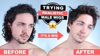 ✅ Trying Realistic Mens Wigs - Long Hair to Short Hair