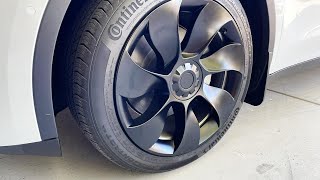 MUSKGEEN Tesla Model Y 19" Matte Black Wheel Cover Hubcaps...Get It For Reformed Looks!