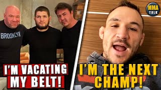 Khabib REACTS after OFFICIALLY RETIRING from MMA, Chandler vs Oliveira for title,Jones RIPS Adesanya