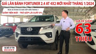 Giá Lăn Bánh Fortuner 2.4 AT 4X2 Máy Dầu Giảm Giá 63 Triệu Tháng 1/2024. Ưu Đãi Trả Góp Lãi Suất 0%