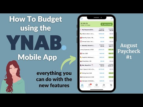 Budget With Me on the YNAB mobile app | NEW features and designs | Salary number 1 of August