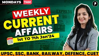 Weekly Current Affairs 2024 | January 2024 Week 1 | Parcham Classes Current Affairs #Parcham
