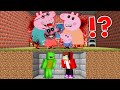 What if JJ and Mikey Found Peppa Pig's Security Bunker in minecraft Maizen at Night