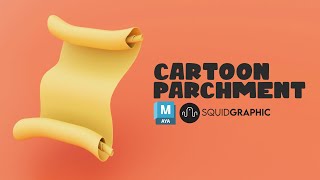 Maya tutorials; Create cartoon parchment with Autodesk Maya in 13 minutes. Squidgraphic