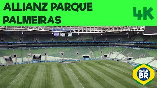 ALLIANZ PARQUE TOUR - PALMEIRAS - SP - Caminhando - Walking - 4K 60fps - Áudio Binaural