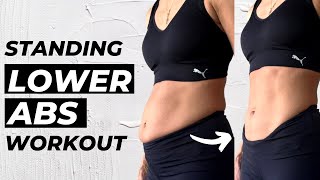 10 Min STANDING LOWER ABS WORKOUT for women | No Equipment! No Jumping!