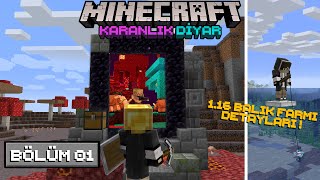 Nether İçin Başlangıç !! (1.16 Balık Farmı Nasıl?)┇Minecraft Karanlık Diyar - Bölüm 01