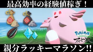 【ポケモンアルセウス】レベル上げ・経験値稼ぎの最高効率はこれだ！おやぶんラッキーマラソン！【レジェンズ】