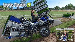 จัดรถดำ 5 คันทีเดี่ยว เป็นชาวนาครั้งแรก แปลงแรกของการดำนา FARMING SIMULATOR 25 BBGAMER