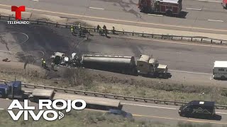 Cierran una autopista de Colorado tras el choque que provocó el incendio de un camión | Al Rojo Vivo
