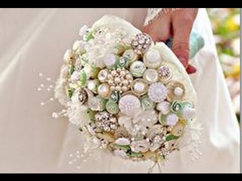 Vintage Button Bouquet Wedding DIY Vintage Button Bouquet Wedding DIY