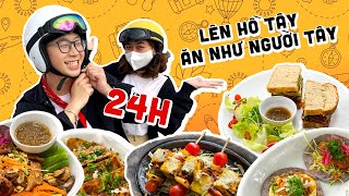 24H LÊN HỒ TÂY ĂN NHƯ NGƯỜI TÂY // Salad Bún Chả, đồ ăn Ấn Độ SIÊU LẠ và bánh tacos Mexico