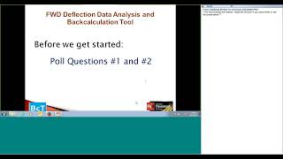 Backcalculation ME Design Backcalculation Tool v1 0 Training Webinar