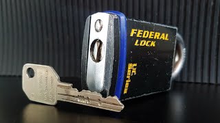 Federal Padlock 720UC with EVVA euro cylinder core - pick and gut