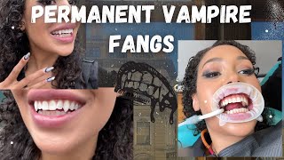 🦇PERMANENT VAMPIRE FANGS come with me to become a vampire