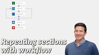 How can I loop through rows in a repeating section in Nintex Workflow? (NWC)