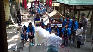 平成25年　春日神社春季例大祭　子供太鼓引き回し出御式浄祓い2