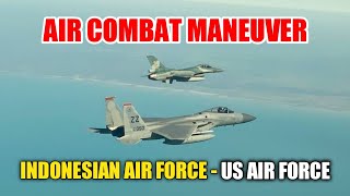 Indonesian Air Force F-16 duel Air Combat with US PACAF F-15C in the skies of Australia