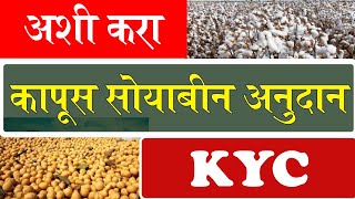 अशी करा सोयाबीन कापूस अनुदान KYC, स्वतः मोबाईलवर