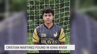 Body recovered from Iowa River confirmed to be Cristian Martinez