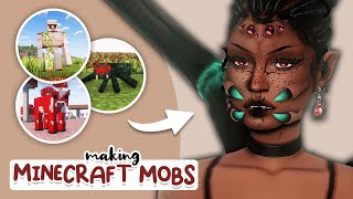 Making Minecraft Mobs as Sims ⛏ | Sims 4 Create a Sim Challenge