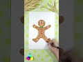 How To Draw A Gingerbread Man #shorts