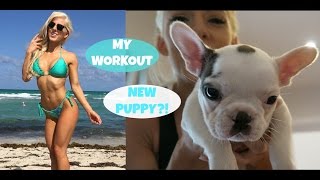 NEW PUPPY?! | Leg Work Out with Anllela Sagra \u0026 Mike Rashid