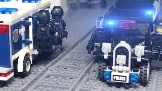 LEGO CITY ATTACKED (Stop Motion Animation with Police-SWAT Forces and Tank Explosion)