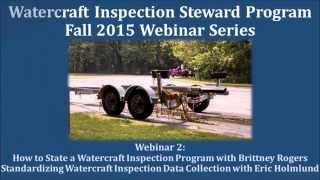 Webinar Series: How to Start a Watercraft Inspection Program (November 2015)