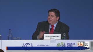 Pritzker promotes job growth incentives in clean energy package at United Nations Climate Change Con