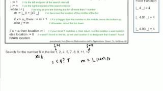 Algorithm: Binary Search Example 1