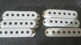 Art of Ageing relic / aged Stratocaster guitar parts review and comparison