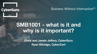 Webinar: SMB1001 - what is it and why is it important?