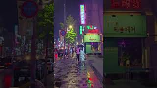 Late night walks in Seoul #rain #shorts #fypシ #cinematicvideo