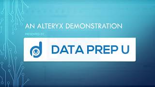 Alteryx Demo - 3 Minute Alteryx Demo, by Data Prep U