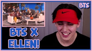 BTS ELLEN INTERVIEW [GETTING SCARED] REACTION