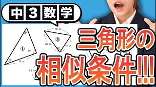 【相似】三角形の相似条件のテストに出る問題を解説！【中3数学】