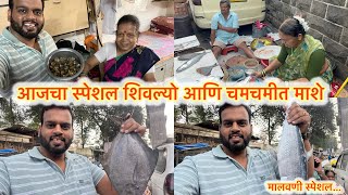 आईने आज बनवल्यान स्पेशल शिवल्यो आणि चमचमीत माशे | एकदम मालवणी स्पेशल#malvanivlog #fishfry #food #