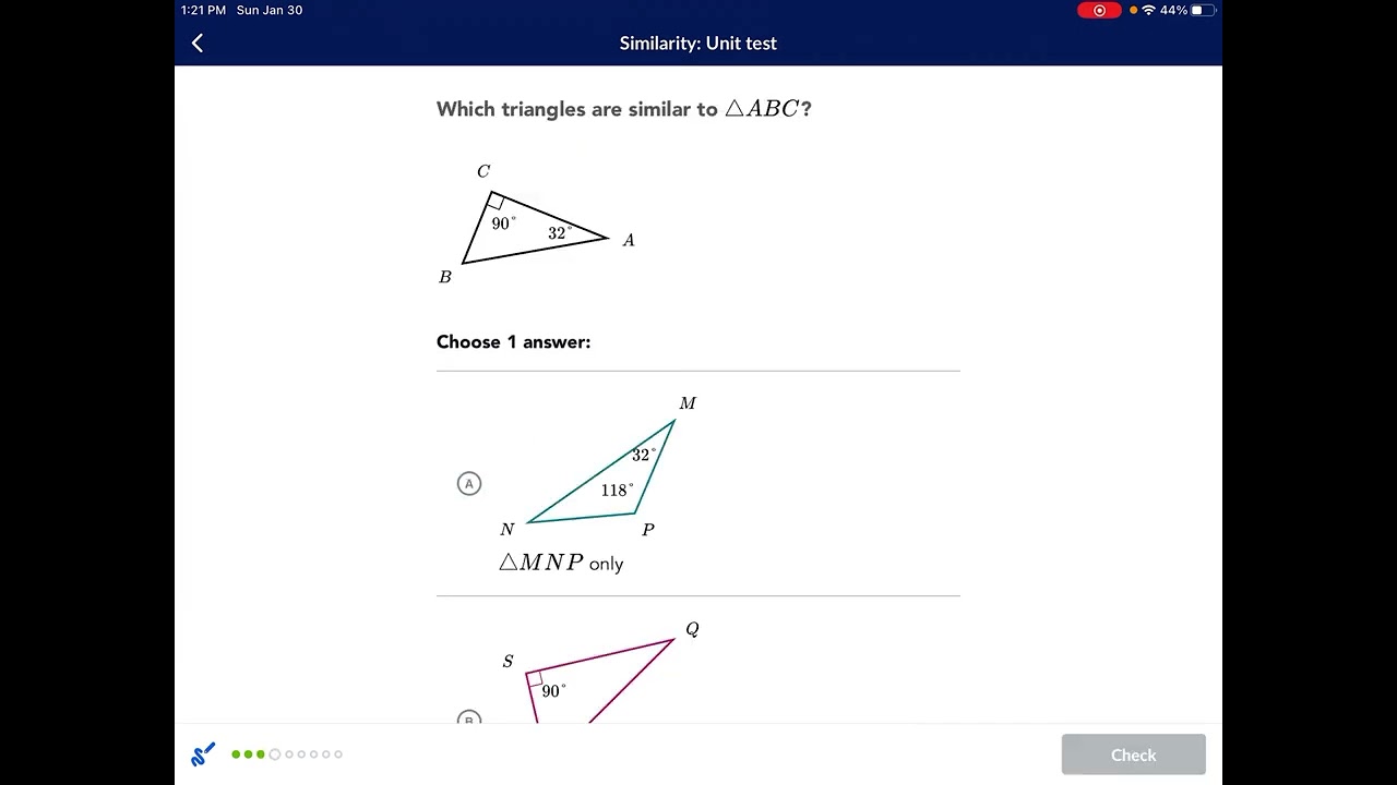 High School Geometry: Similarity Unit Test - YouTube