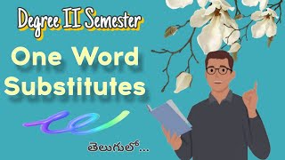 One Word Substitutes in Telugu