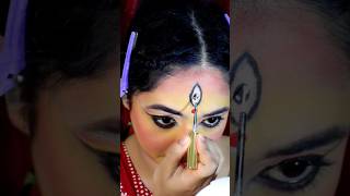 Maa Durga Makeup Look 💫 || #ytshorts #makeup #durgapuja #versatileanu #tutorial #shorts