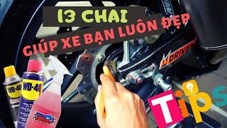 13 chai giúp xe của bạn luôn đẹp - Tự bảo dưỡng xe tại nhà - Home Motorcycle Workshop #3 - Bạn Hoàn