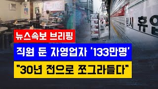 [뉴스속보] 직원 둔 자영업자 133만2000명...\