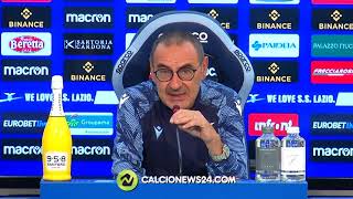 Conferenza stampa Sarri pre Lazio-Udinese: “Partita difficile. Al Chelsea Gotti lo ascoltavo sempre”