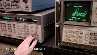 HP 8568B Spectrum Analyzer and DLP Software demonstration