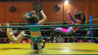 Karisma, Zafary y Quetzal Vs Lady Shadow, Miss Guerrera y Arkena