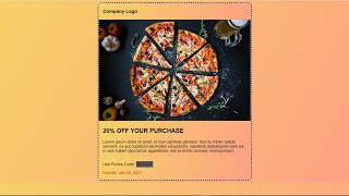 Creating Coupon Code for Restaurant Website Using only Html Css