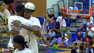 LEBRON JAMES THROWING DOWN WARMUP DUNKS!?! Puts on a Show for the Fans at Big Time Vegas!